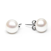 Cercei perle naturale albe 10 mm si argint DiAmanti EFB10-N_W-G